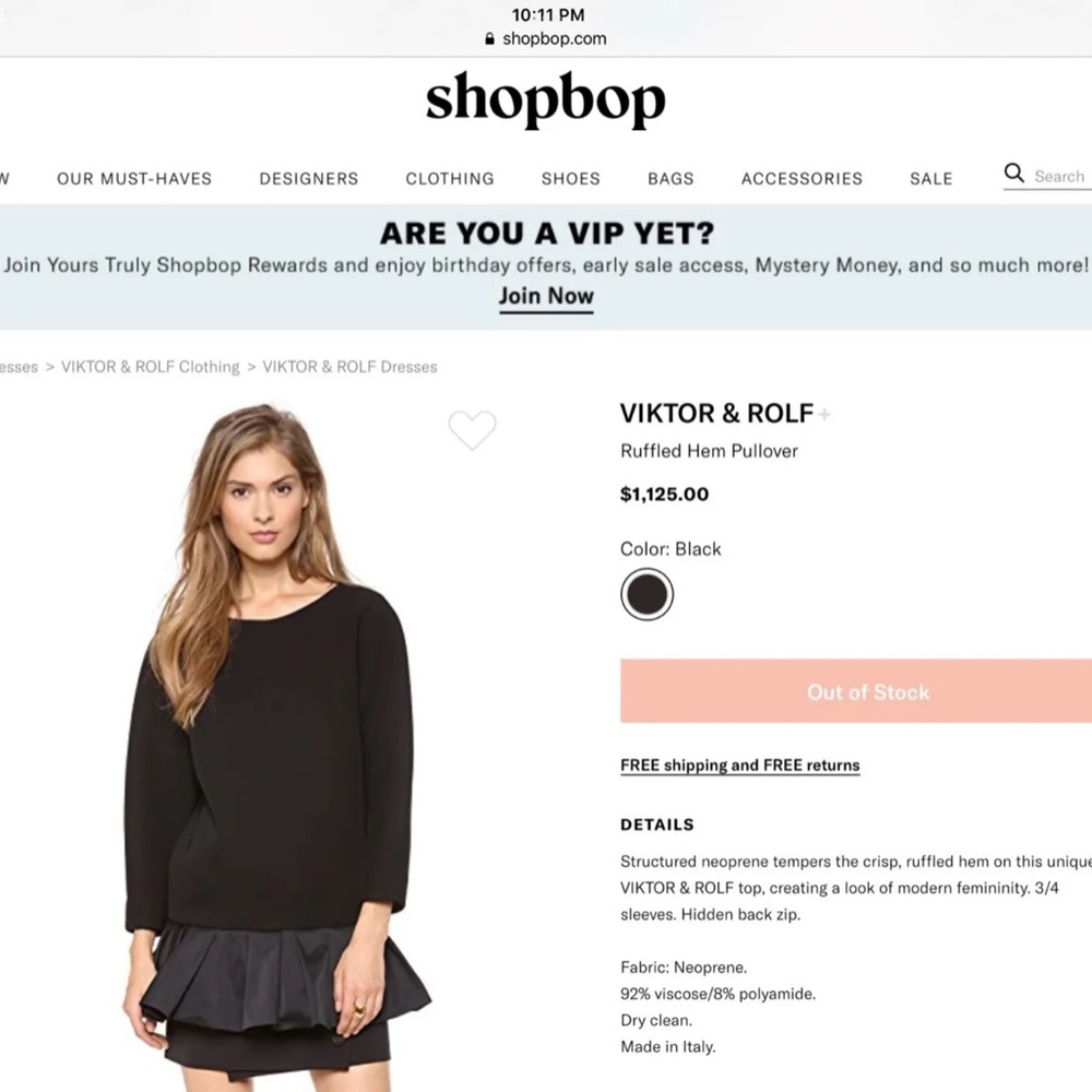 NWT VIKTOR & ROLF Ruffled Hem Top/Pullover. Size 38IT. - Picture 5 of 14